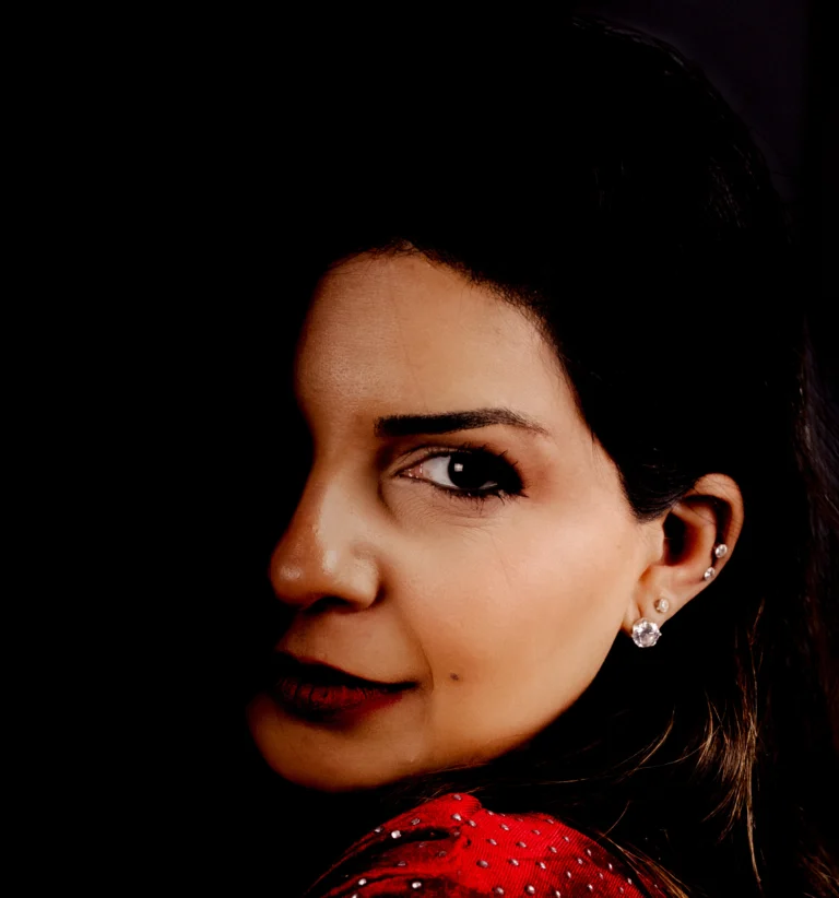 portrait of a woman with a strong gaze