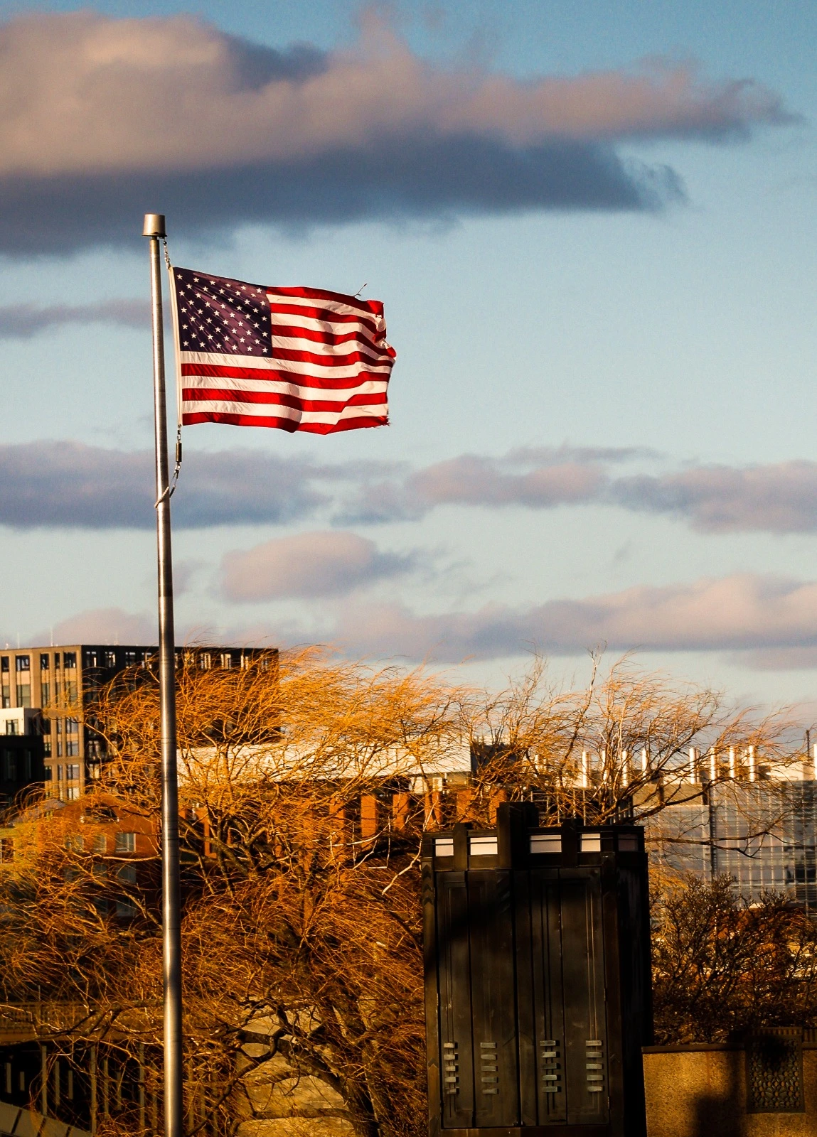 landscape image of the united states of america flag
